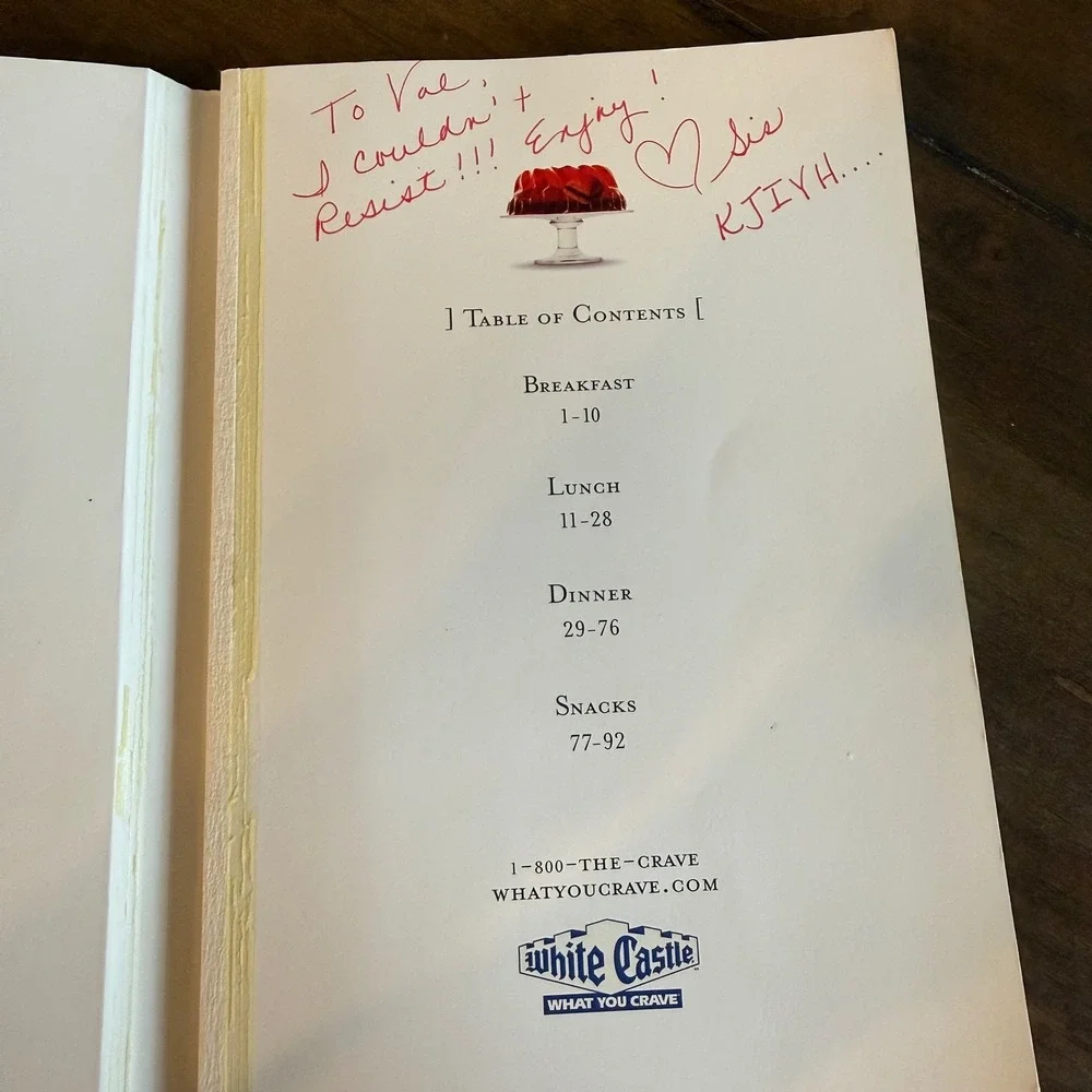 White‎ Castle 10th Annual Cookbook 2001 Thinking Outside the Box Vintage